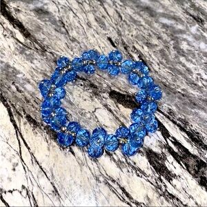 Light Blue Cluster Beaded Bracelet